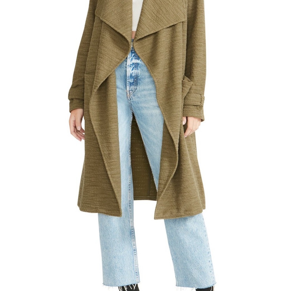 BB DAKOTA BY STEVE MADDEN Open Front Trench Cardigan Sweater NWT